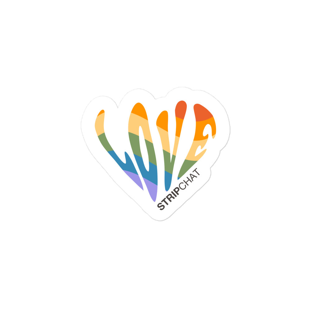 LGBTQ+ love bubble-free sticker