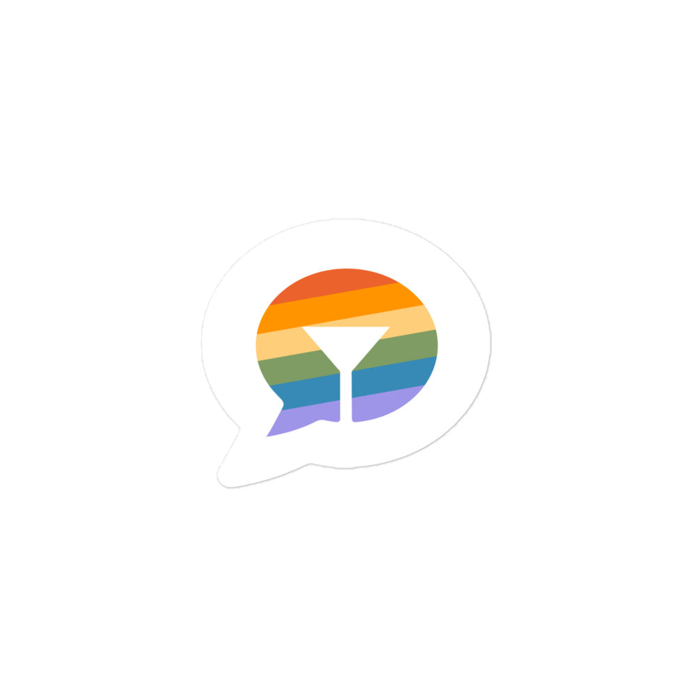 LGBTQ+ bubble-free Stripchat logo sticker