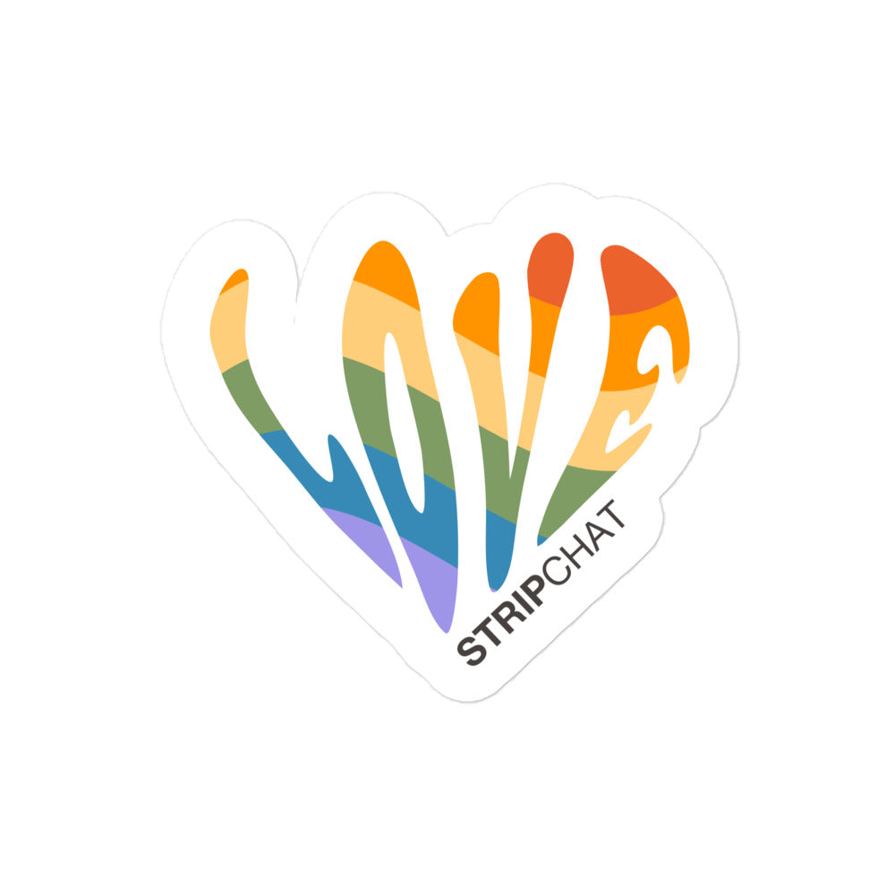 LGBTQ+ love bubble-free sticker