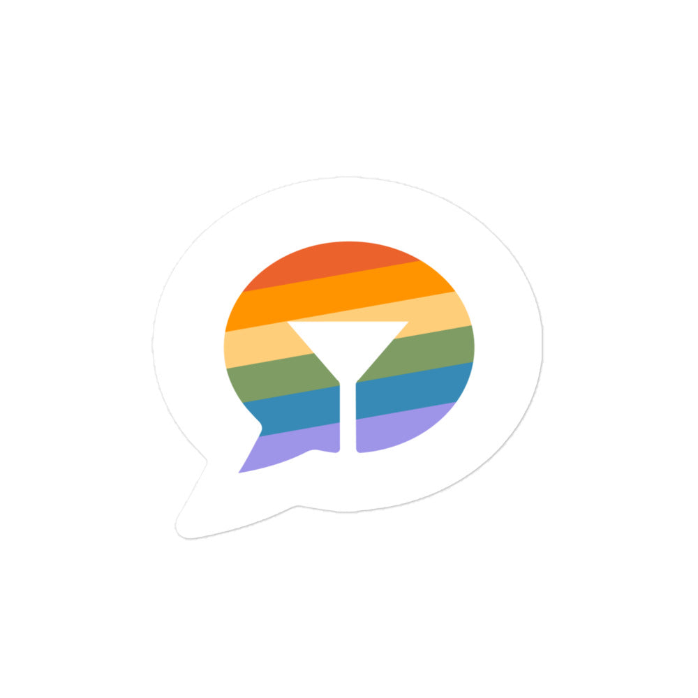LGBTQ+ bubble-free Stripchat logo sticker