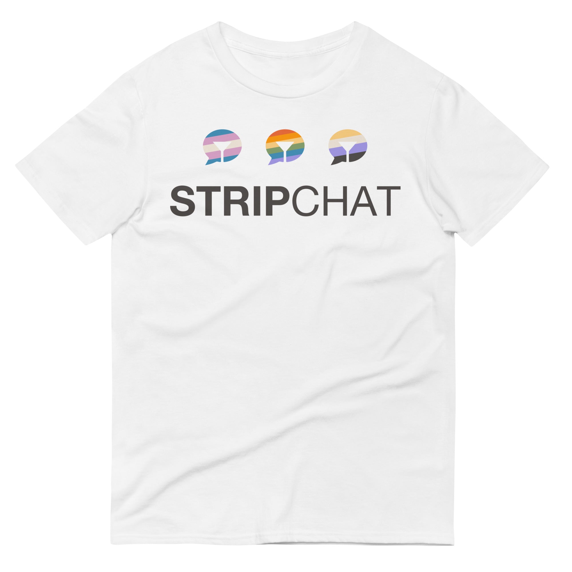 LGBTQ+ love unisex Short-Sleeve T-Shirt with Stripchat logo