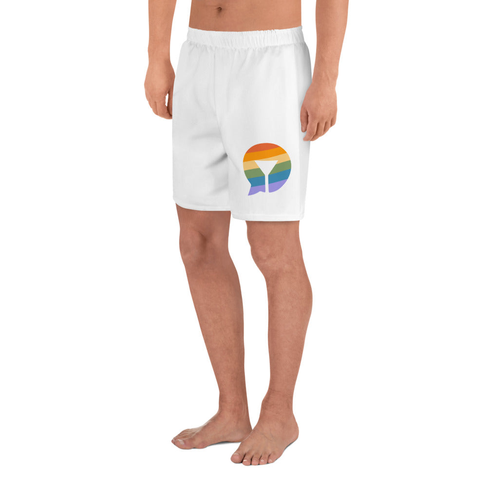 LGBTQ+ recycled athletic shorts with Stripchat logo