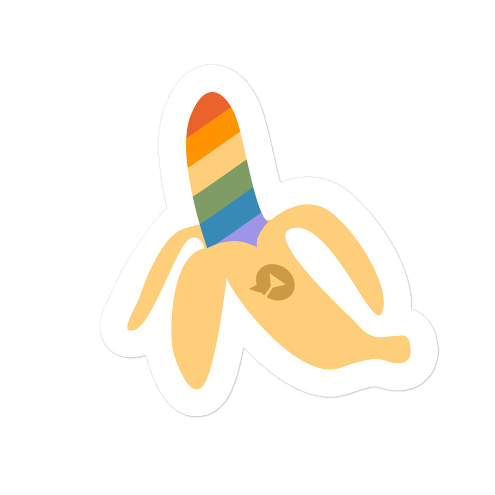 LGBTQ+ bubble-free banana sticker