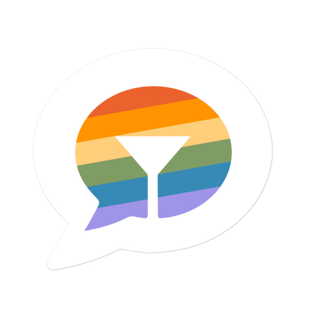 LGBTQ+ bubble-free Stripchat logo sticker